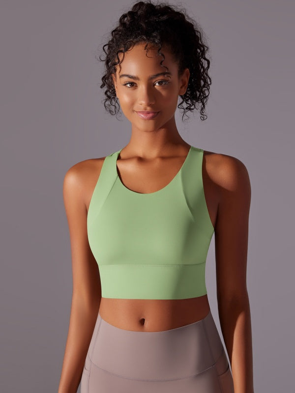 Flexvibe Integrated Sports Bra Fixed Cup High Support Shockproof Wide Strap