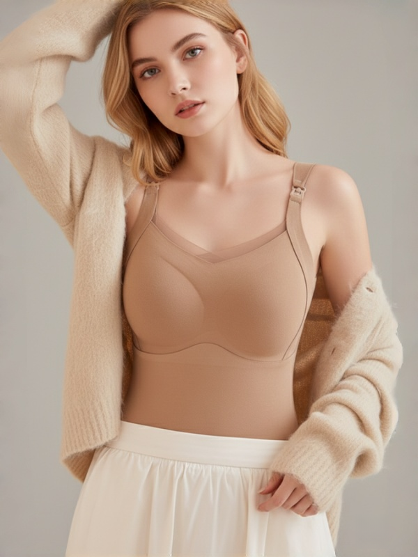 Flexvibe Nursing Camisole Tank Top - Soft Breathable Easy Access Postpartum Pregnancy Daily Wear