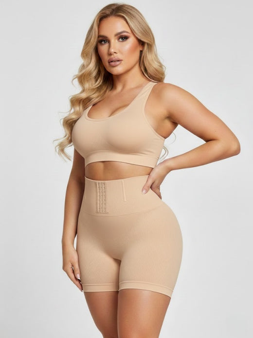 Flexvibe Snap-Front High-Waist Tummy Control Panty | 3D Butt Lifting, Memory Steel Bone, XS–5XL