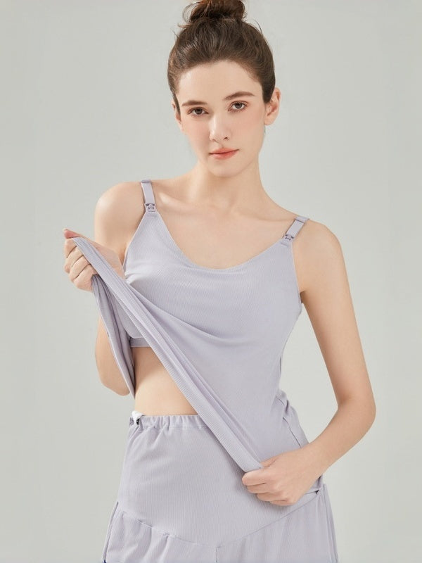 Flexvibe Nursing Camisole Tank Top - Soft Breathable Easy Access Postpartum Pregnancy Daily Wear