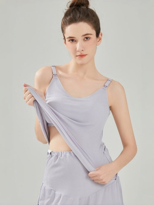 Flexvibe Maternity Nursing Camisole | A-Line, Front-Clasp, Built-In Cups, 5 Colors, M–2XL