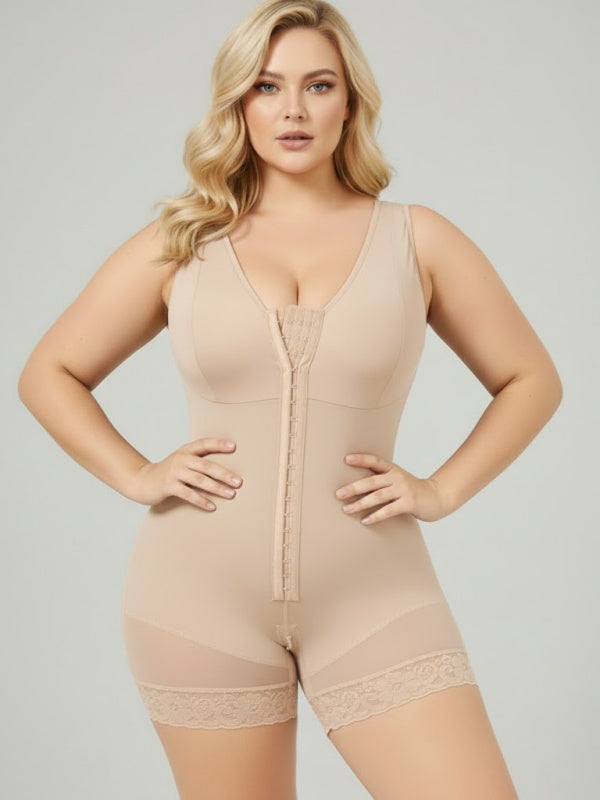 Flexvibe XS-3XL Bust Cover Shapewear - One-Piece Tummy Control Elastic Full-Body Shaper