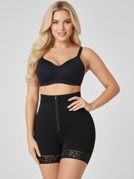 Flexvibe Steel-Boned Shapewear Leggings | Front Zipper, Silicone Waistband, 3D Hip Cup, 2 Colors, XS–6XL