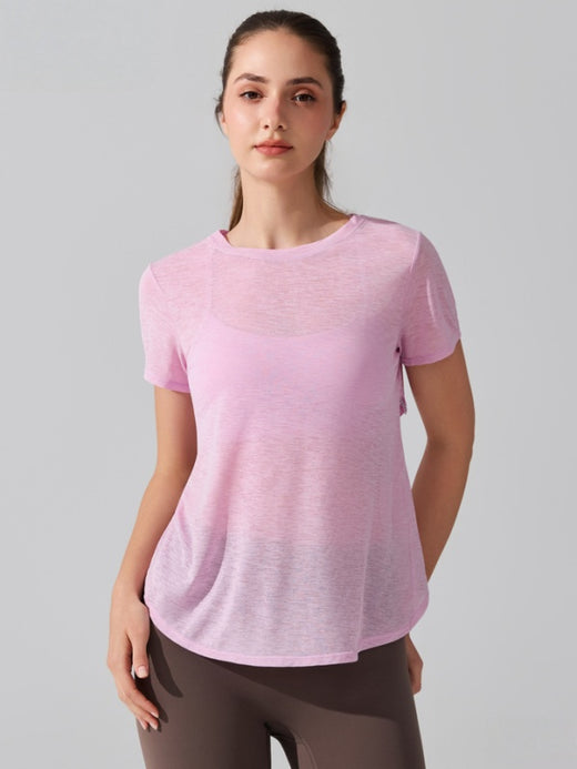 Flexvibe Cross Back Hollow-Out Fitness Cover-Up | Quick-Dry, S–XL, 7 Colors