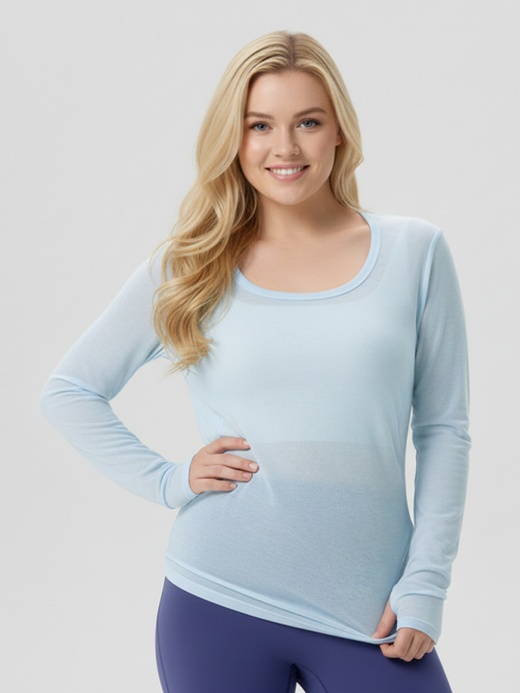 Flexvibe Plus-Size Semi-Sheer Active Cover-Up | Side Slit, Yoga Pilates Daily, 2XL–3XL, 4 Colors