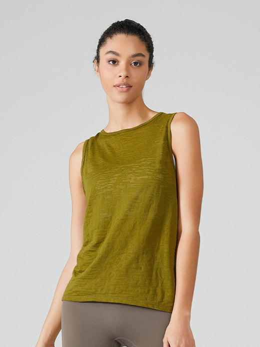 Flexvibe Sleeveless Open Back Gym Smock | Quick-Dry, Loose, S–XL, 7 Colors