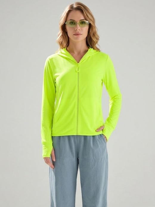 Flexvibe Ice Silk UV Sun Protection Jacket | Slim Hooded, Dual Pockets, S–2XL, 9 Colors
