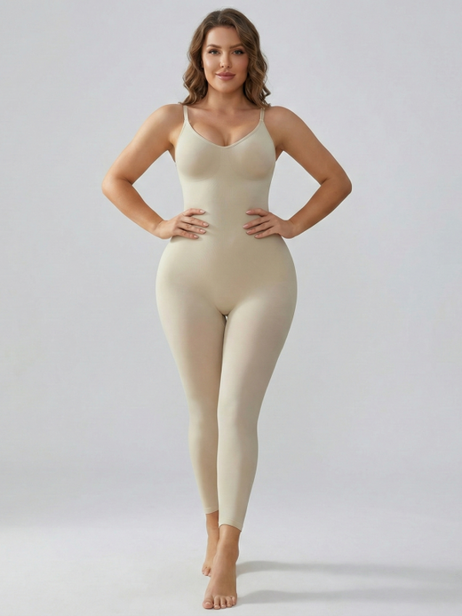 Flexvibe Seamless Tummy Control Shapewear Capris | High-Elastic Dual-Layer, Waist Slimming, S–3XL