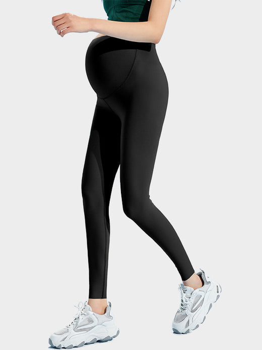 Flexvibe Maternity Thin Leggings | Shark-Skin, Belly Support, Non-Sheer, Plus-Size, 2 Colors, M–2XL