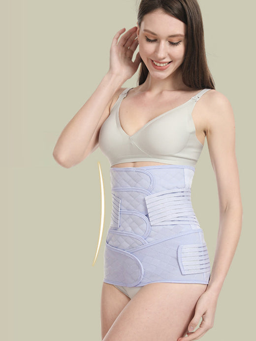 Flexvibe Postpartum 2-Piece Belly Binder Set | 4-Panel, Abdominal + Pelvic Belt, 5 Colors, M–2XL
