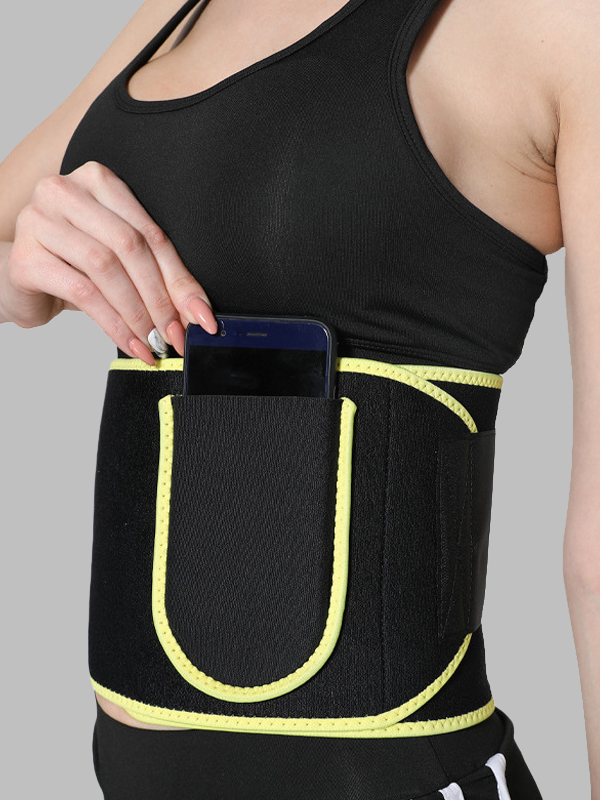 Flexvibe Tummy Control Sweat-Enhancing Waist Trimmer - Adjustable Pocket Gym Yoga Shaper