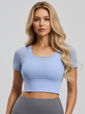 Flexvibe Mesh Paneled Sports Tee Barely There High Elastic Built-in Cups