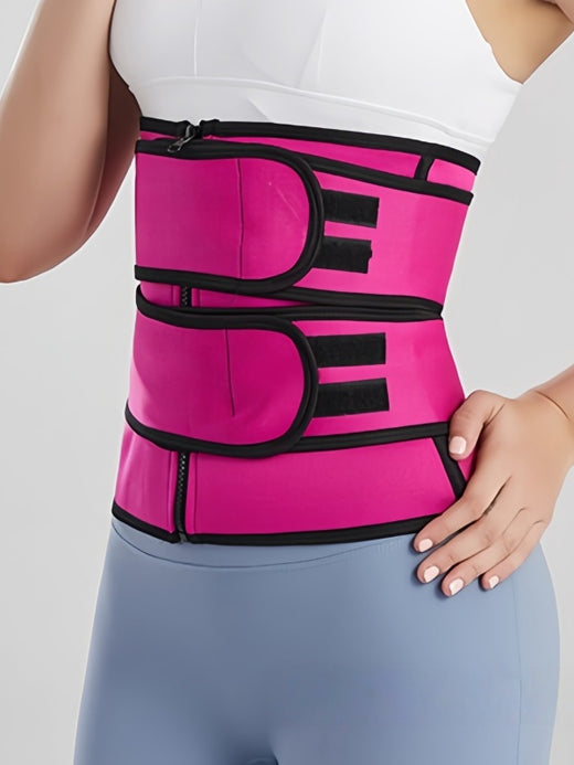 Flexvibe Neoprene Waist Trainer | Steel Bone, Zipper Closure, Sweat Belt, 5 Colors, S–6XL