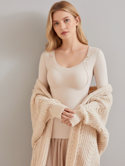 Flexvibe Maternity Nursing Top - Soft Breathable Easy Access Postpartum Pregnancy
