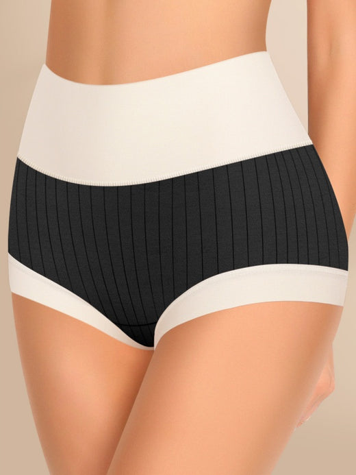 Flexvibe Grade Cotton Seamless High-Waisted Underwear | 7A Antibacterial, Plus Size, 7 Colors, M–XXL