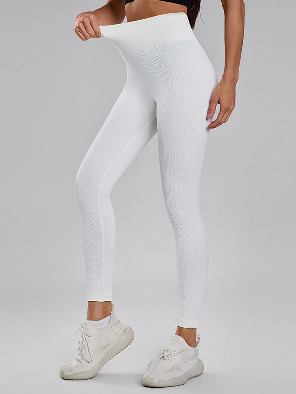 Flexvibe High Waisted V-Waist Non-Slip Yoga Leggings - Tummy Control Slim Fit for Gym & Daily