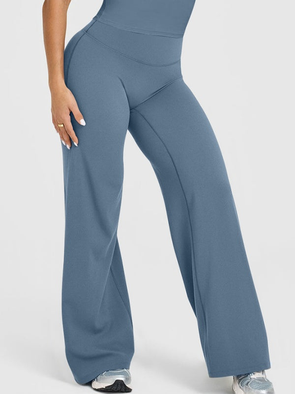 Flexvibe Flattering High Elastic Yoga Leggings - Straight Leg Butt Lifting 4-Way Stretch Activewear
