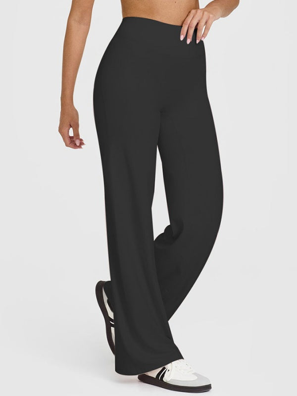 Flexvibe Flattering High Elastic Yoga Leggings - Straight Leg Butt Lifting 4-Way Stretch Activewear