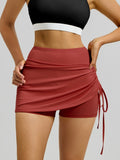 Flexvibe Ruffled Layered Athletic Skort - High-Waisted Quick-Dry Gym Yoga Tennis