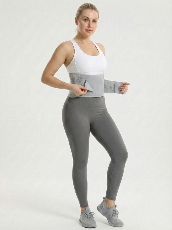 Flexvibe Breathable Tummy Control Belt - 7 Bionic Cartilage Lumbar Support Yoga Workout