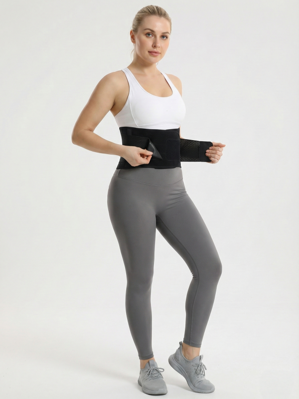 Flexvibe Breathable Tummy Control Belt - 7 Bionic Cartilage Lumbar Support Yoga Workout