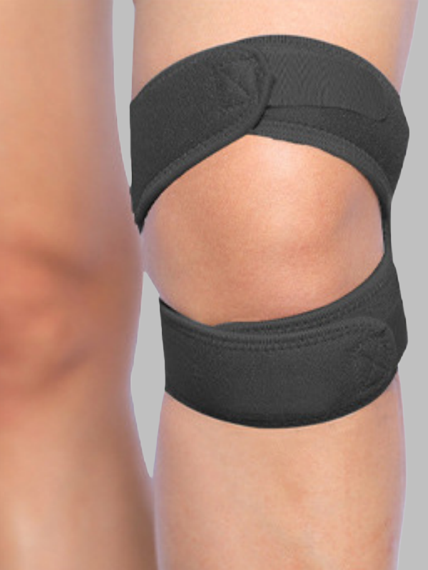 Flexvibe Silicone Patella Strap Sports Knee Support - Adjustable Pain Relief Brace