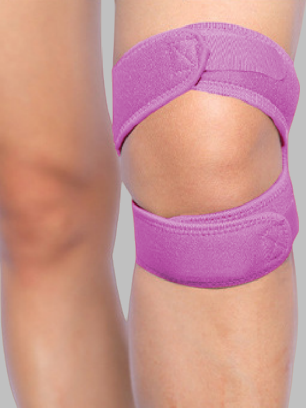 Flexvibe Silicone Patella Strap Sports Knee Support - Adjustable Pain Relief Brace