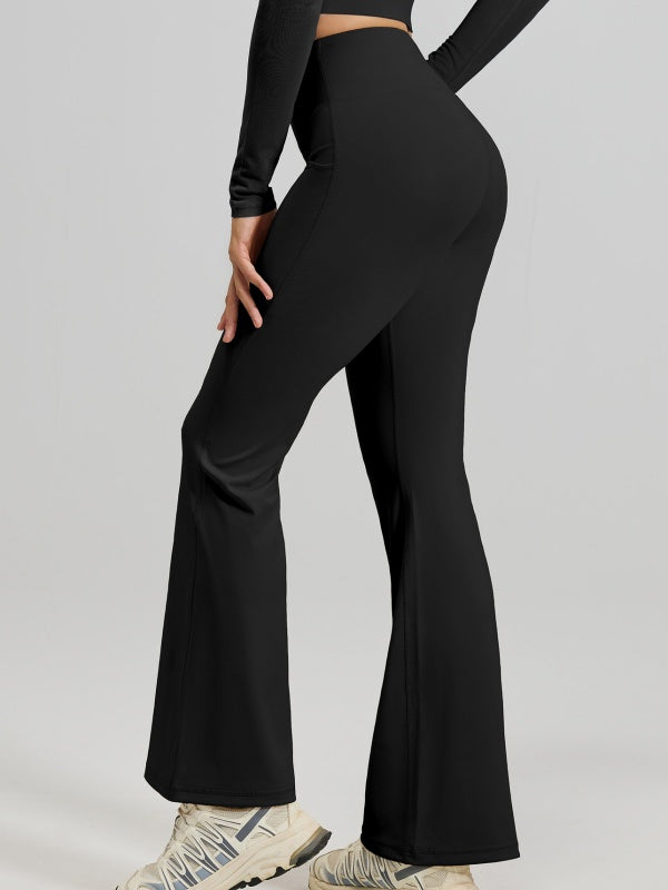 Flexvibe High Waisted Butt Lifting Flared Yoga Leggings - Buttery Soft Barely There Tummy Control