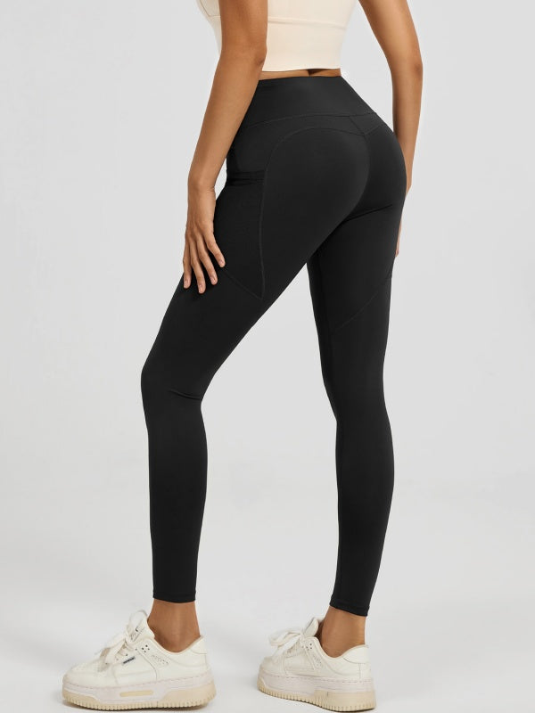 Flexvibe Buttery Soft Stretch Yoga Leggings - High Waisted See-Through Pockets for Gym & Daily
