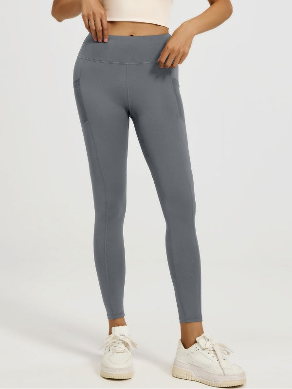 Flexvibe Buttery Soft Stretch Yoga Leggings - High Waisted See-Through Pockets for Gym & Daily