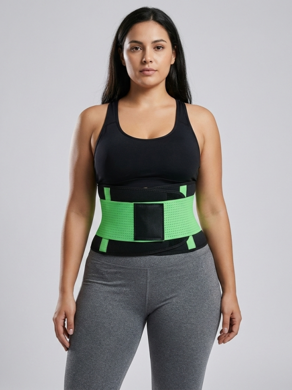 Flexvibe Sauna Sweat Body Shaping Waist Belt - Heat-Trapping Adjustable Lumbar Support