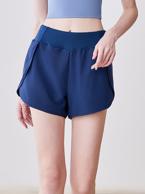 Flexvibe Two-Piece Quick-Dry Athletic Shorts - High-Waisted Anti-Chafing Gym Yoga