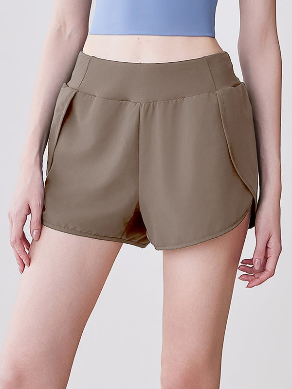 Flexvibe Two-Piece Quick-Dry Athletic Shorts - High-Waisted Anti-Chafing Gym Yoga