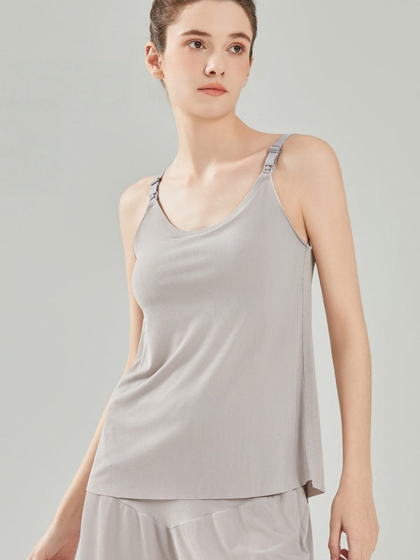 Flexvibe Nursing Camisole Tank Top - Soft Breathable Easy Access Postpartum Pregnancy Daily Wear