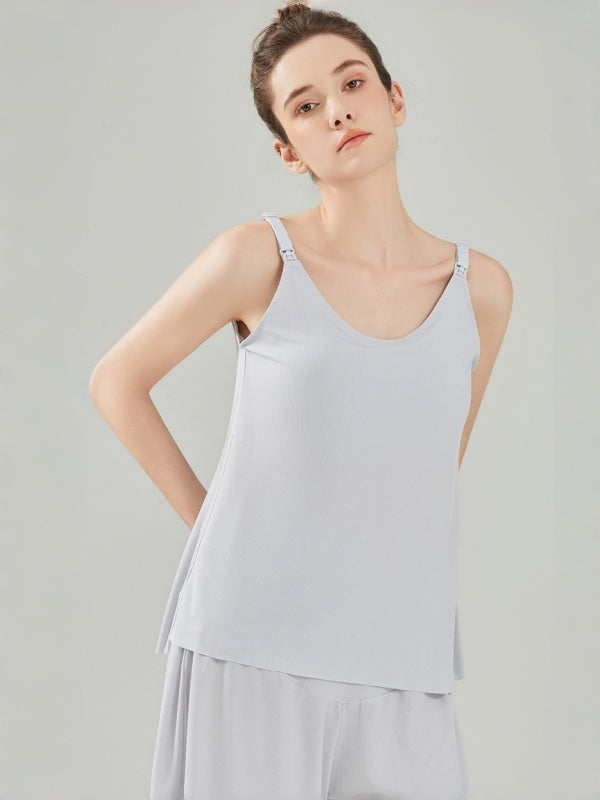 Flexvibe Nursing Camisole Tank Top - Soft Breathable Easy Access Postpartum Pregnancy Daily Wear