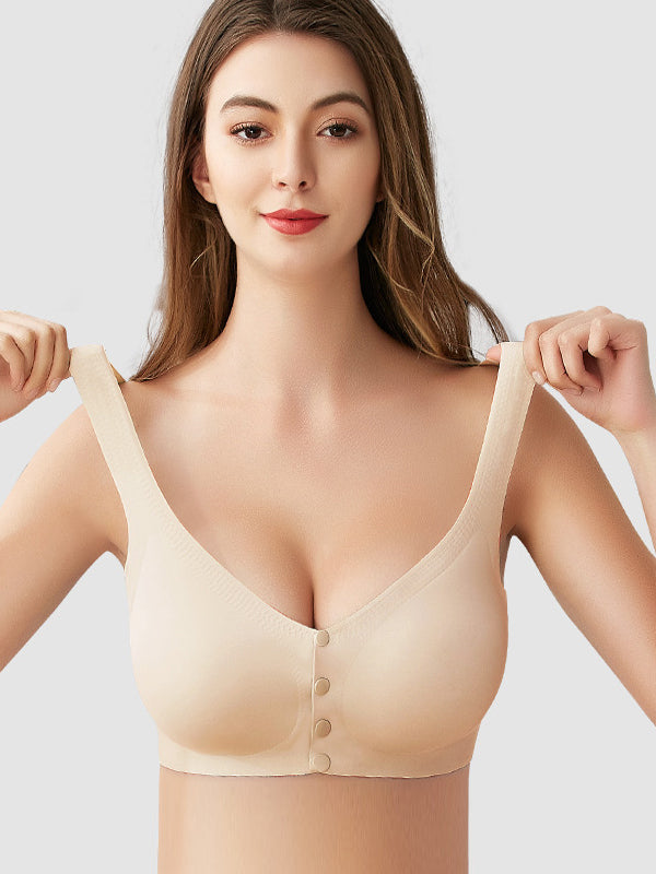 Flexvibe Breathable Wireless Nursing Bra - Seamless Removable Pad Maternity Easy Breastfeeding Wear