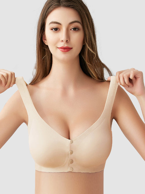 Flexvibe Breathable Wireless Nursing Bra - Seamless Removable Pad Maternity Easy Breastfeeding Wear