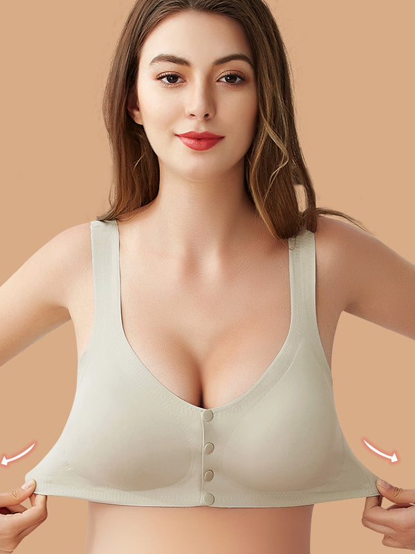 Flexvibe Breathable Wireless Nursing Bra - Seamless Removable Pad Maternity Easy Breastfeeding Wear