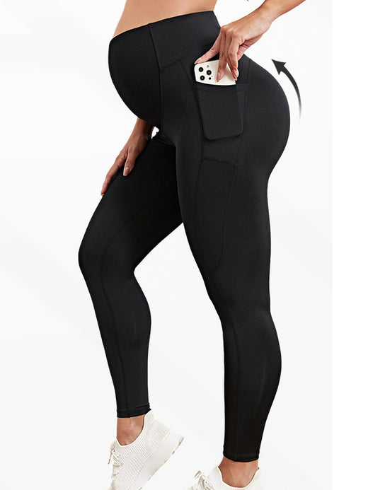 Flexvibe Maternity Yoga Pants | Deep Side Pockets, Belly Support Panel, Slim-Fit, All-Season, S–XL