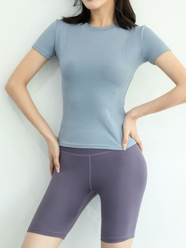 Flexvibe Plus-Size Breathable Mesh Yoga T-Shirt - Loose-Fit Gym Outdoor Running