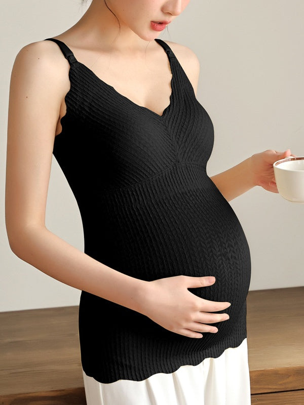 Flexvibe Thin Nursing Tank Top - Soft Breathable Easy Access Postpartum Pregnancy Daily Wear