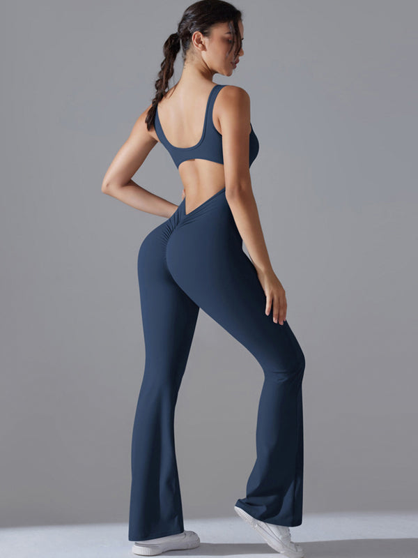 Flexvibe Women’s Yoga Fitness Bodysuit - Barely-There Camisole Slim-Fit Moisture-Wicking