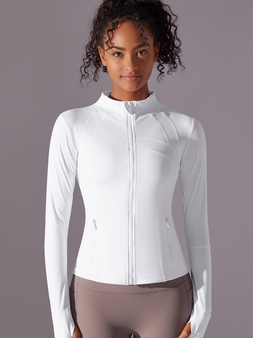 Flexvibe Stretchy Breathable Yoga Jacket - Stand-Up Collar Zipper Versatile