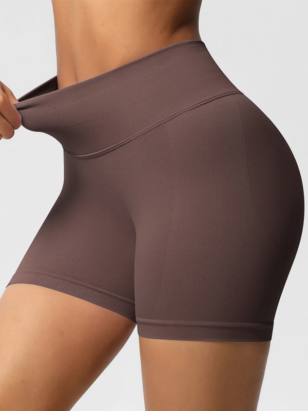 Flexvibe High-Waisted Seamless 3-Panel Shorts - 3-Inch Butt Lifting Quick-Dry Gym Wear