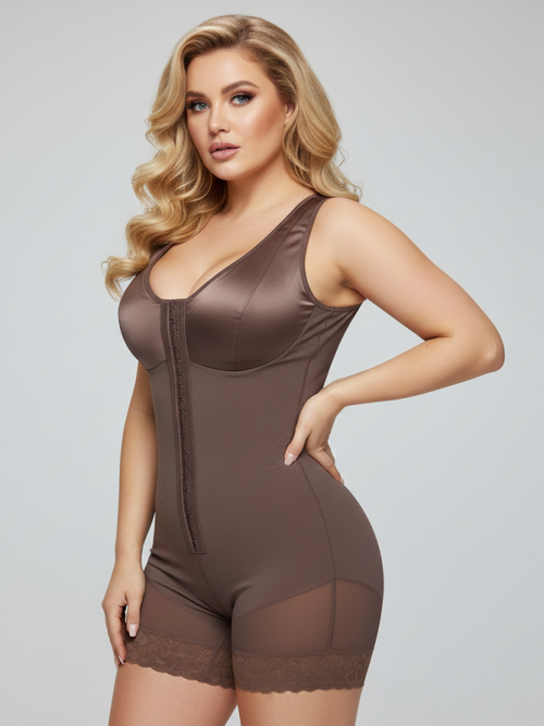 Flexvibe shapewear side view for daily movement, with tummy control and smooth support
