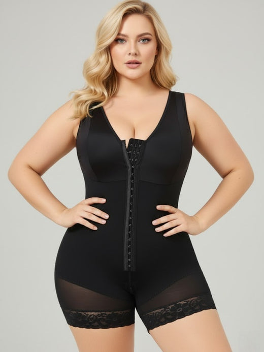 Flexvibe Bust-Cover One-Piece Shapewear | Double-Layer Compression, Open-Crotch, 3D Butt Lifting, 3 Colors, XS–3XL