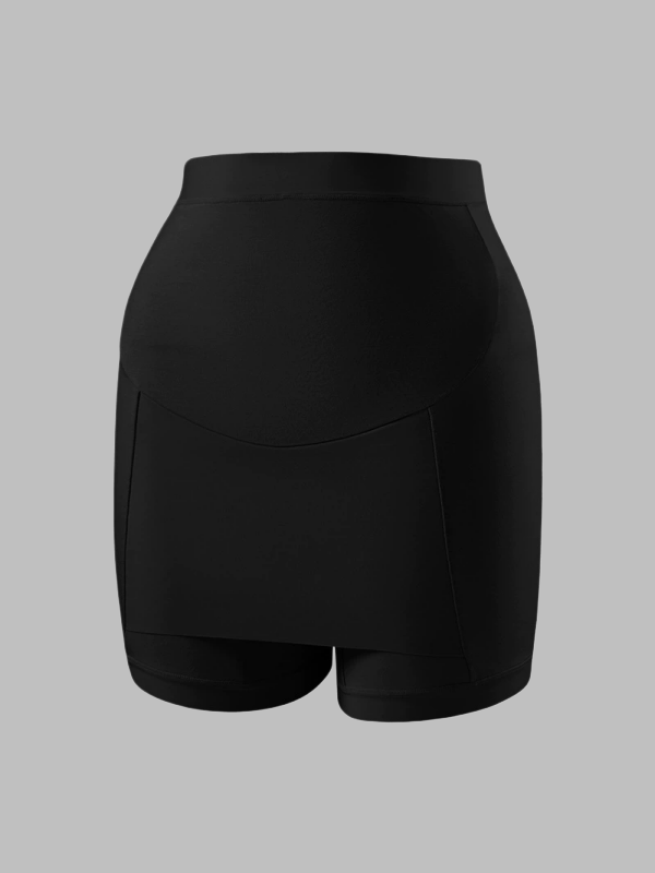Flexvibe Summer Thin Maternity High Waist Safety Shorts, Antibacterial Crotch, Breathable & Belly Support Pregnancy Leggings