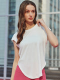 Flexvibe Women’s Gym Casual Sports Tee - Modal Loose Fit Shoulder Covering Breathable