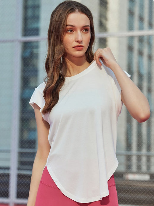Flexvibe Modal Loose Fit Sports Tee | Shoulder-Covering, Breathable, 5 Colors, S–XL