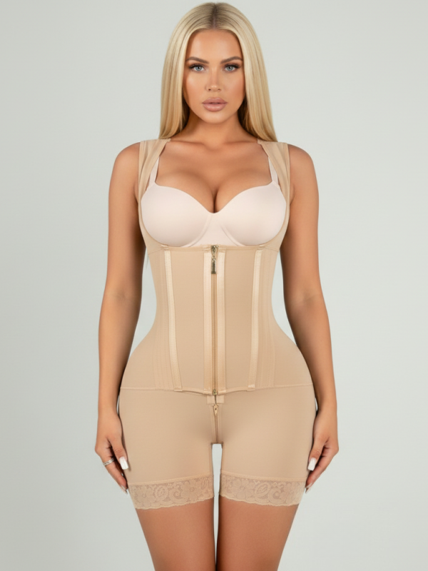 Flexvibe XS-3XL Double Layer Open Crotch Tummy Control Pants - Elastic Breathable Women’s Shapewear